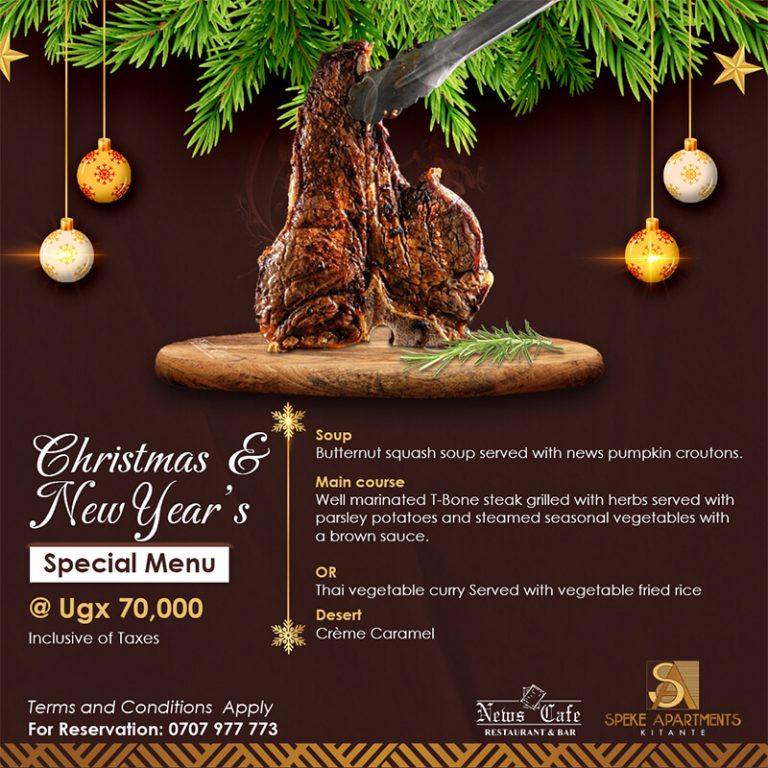 Speke Apartments Kitante christmas and new year special menu