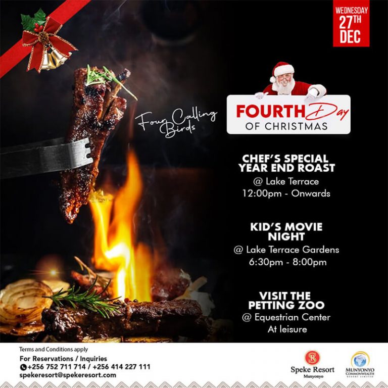 Speke Resort Munyonyo chefs special year end roast