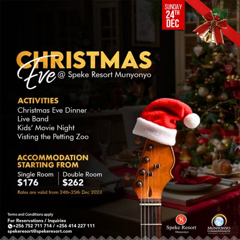 Speke Resort Munyonyo christmas eve special offer